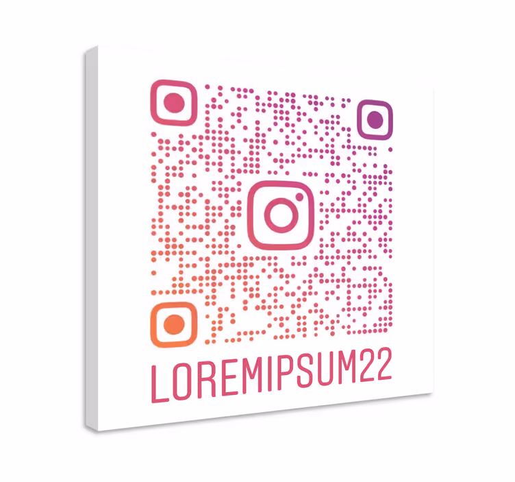 Leinwandbild benutzerdefinierter Instagram QR - TenStickers