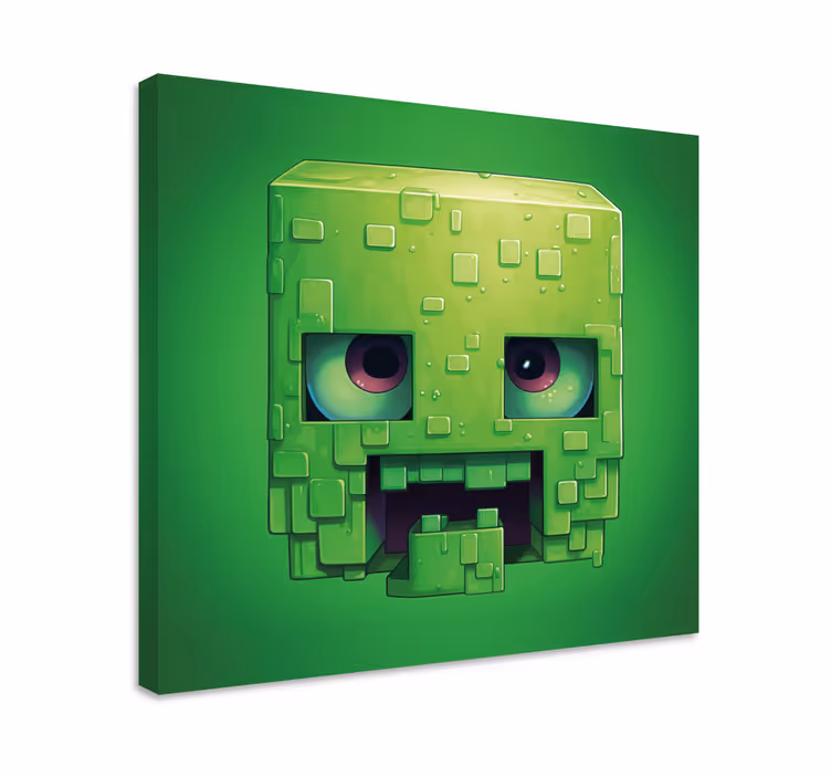 Videospiele Leinwandbilder komischer Pixel-Kunst-Charakter - TenStickers