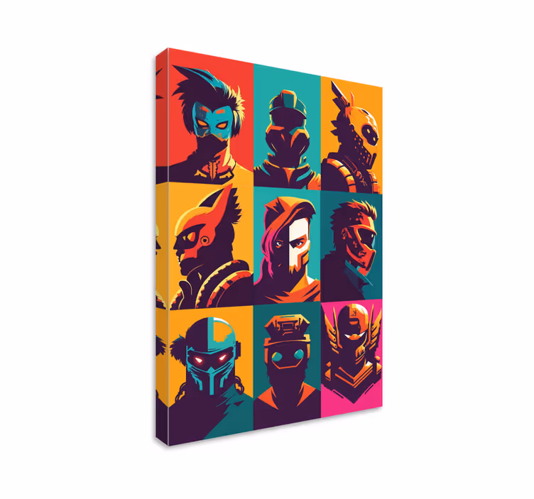 Videospiele Leinwandbilder pop Art epische Charaktere - TenStickers