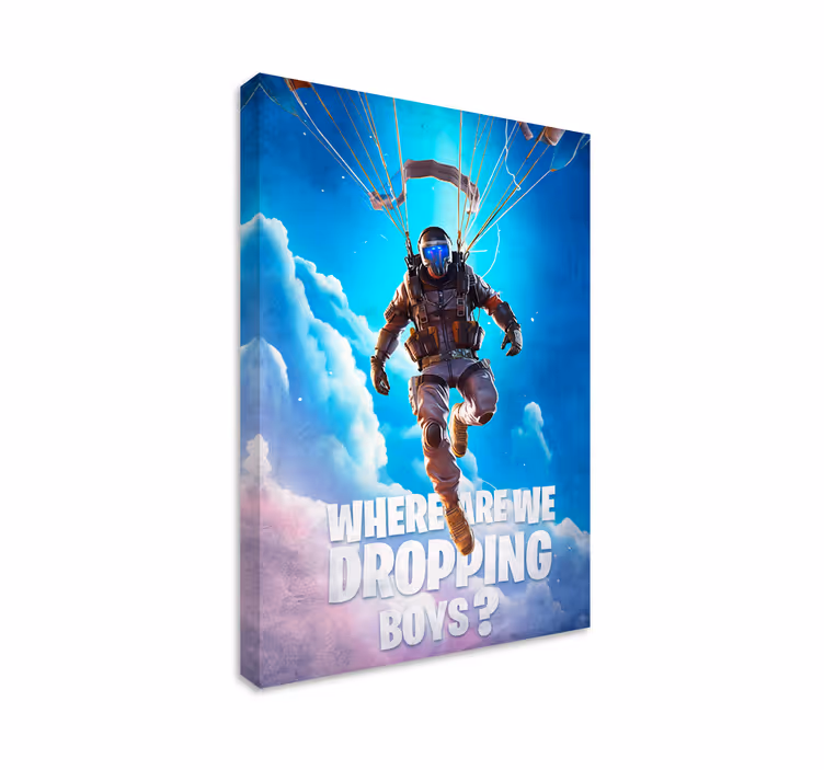 Videospiele Leinwandbilder wo sind wir runterfallen? - TenStickers