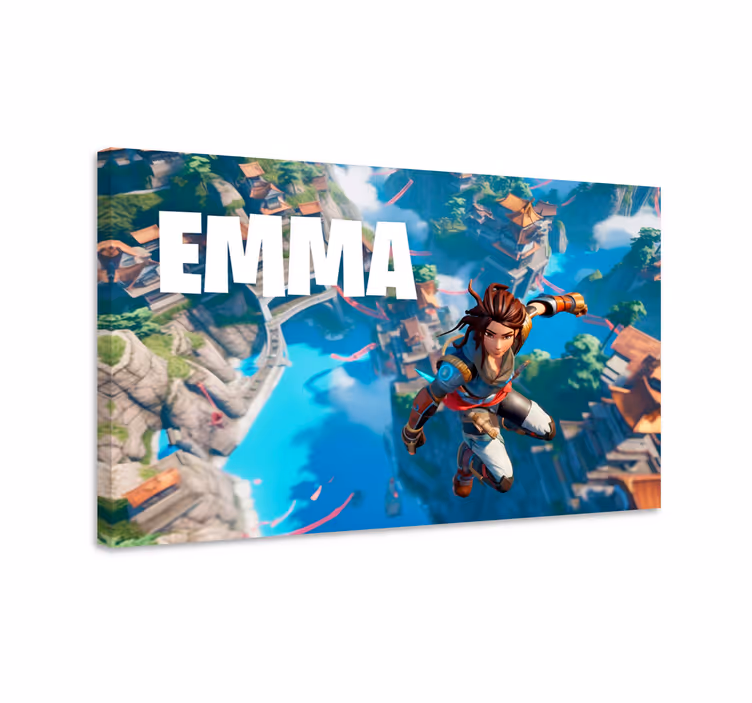 Videospiele Leinwandbilder springe ins Nichts - TenStickers