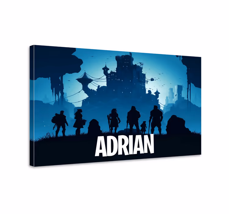 Videospiele Leinwandbilder blaue epische Burg - TenStickers