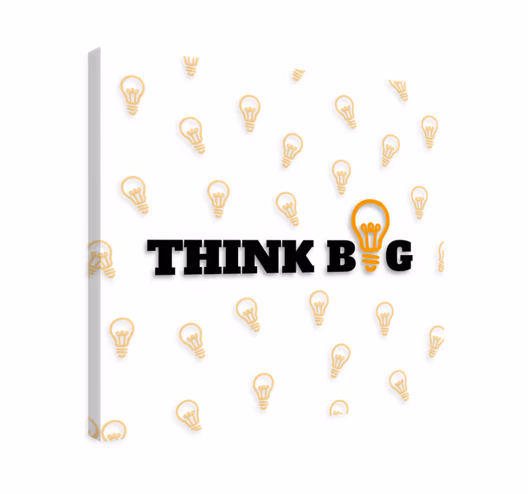 Wandbild Motivation groß denken - TenStickers