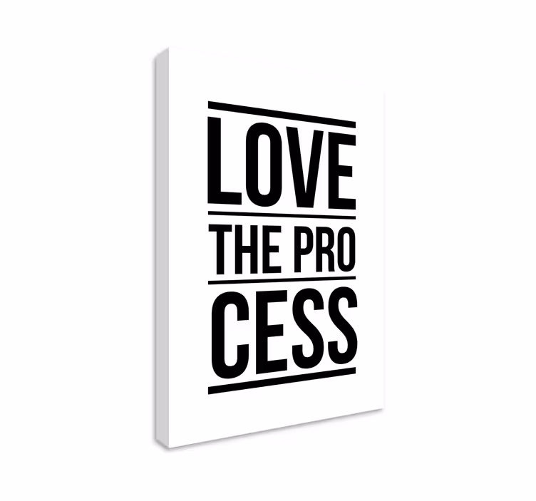 Wandbild Motivation liebe den ProzessLiebe den Prozess. Es ist ei - TenStickers