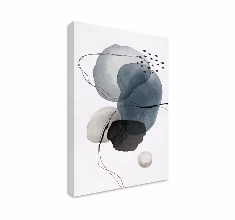 Kunst auf Leinwand abstrakte Formen - TenStickers