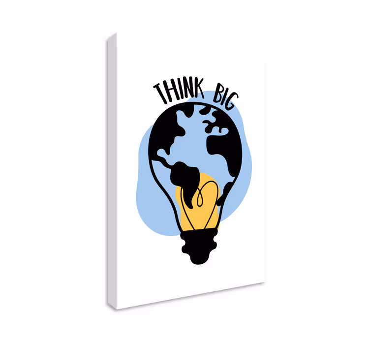 Wandbild Motivation lichtbulbengeformte Welt - TenStickers
