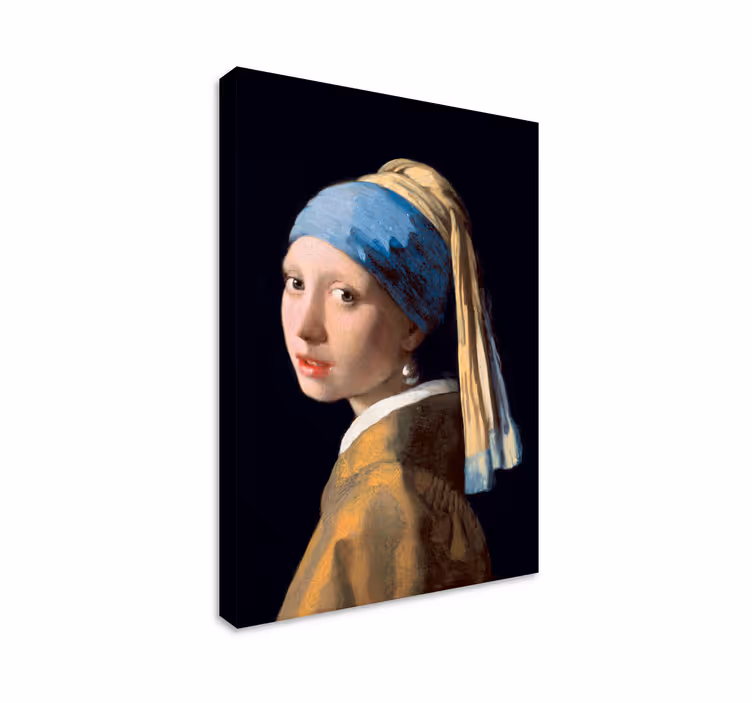 Kunst auf Leinwand das Mädchen mit dem Perlenohrring Gemälde - TenStickers