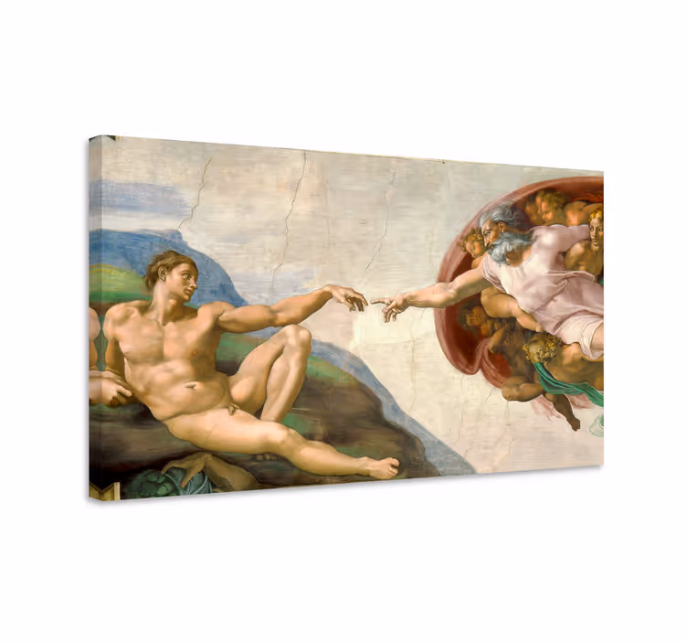 Kunst auf Leinwand die Schöpfung des Adam Gemälde - TenStickers
