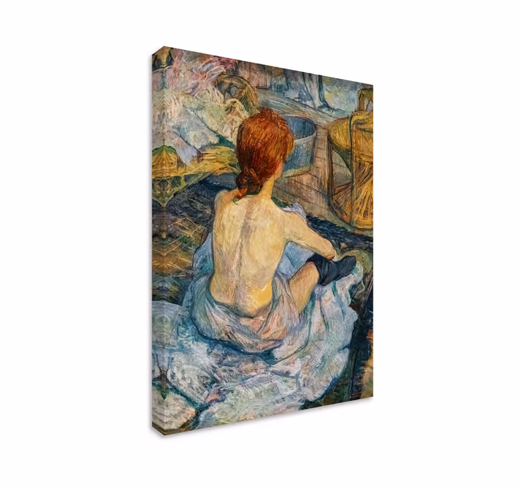 Kunst auf Leinwand "La Toilette" von Toulouse-LautrecEine Frau si - TenStickers