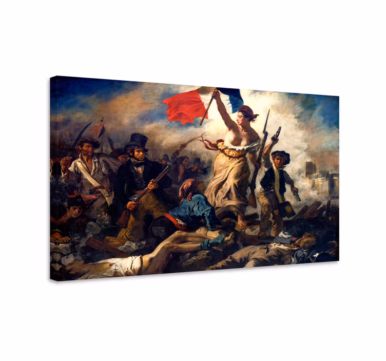 Kunst auf Leinwand freiheit führt das Volk an - TenStickers