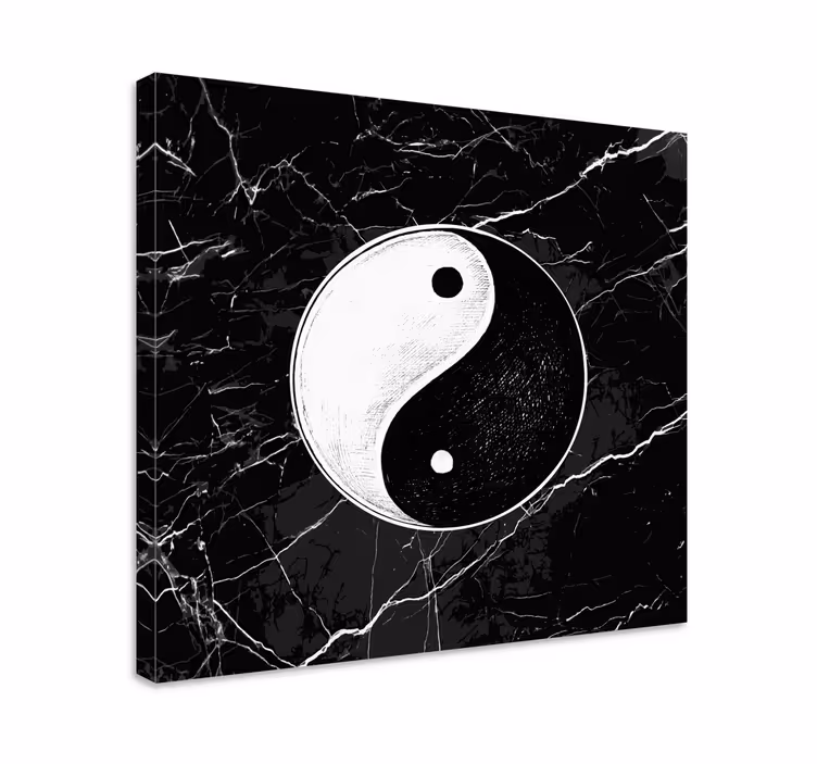 Leinwandbild Oriental yin-yang-marmor - TenStickers