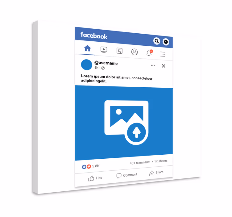 Leinwandbild personalisiert facebook-bildschirm - TenStickers