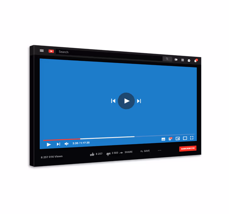 Leinwandbild personalisiert youtube - TenStickers