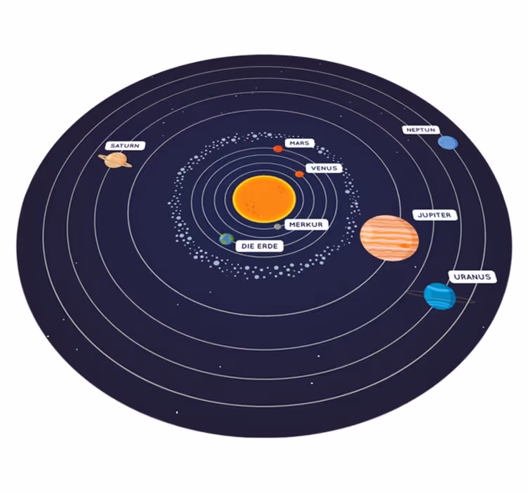 Vinyl Teppich Schlafzimmer sonnensystem - TenStickers
