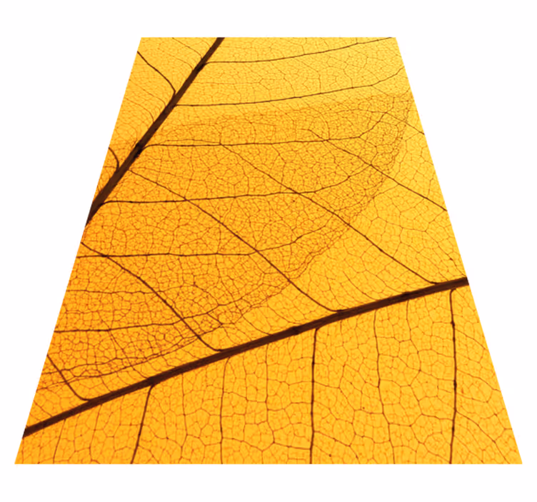 Vinyl Teppich gelb botanisches blattdesign - TenStickers