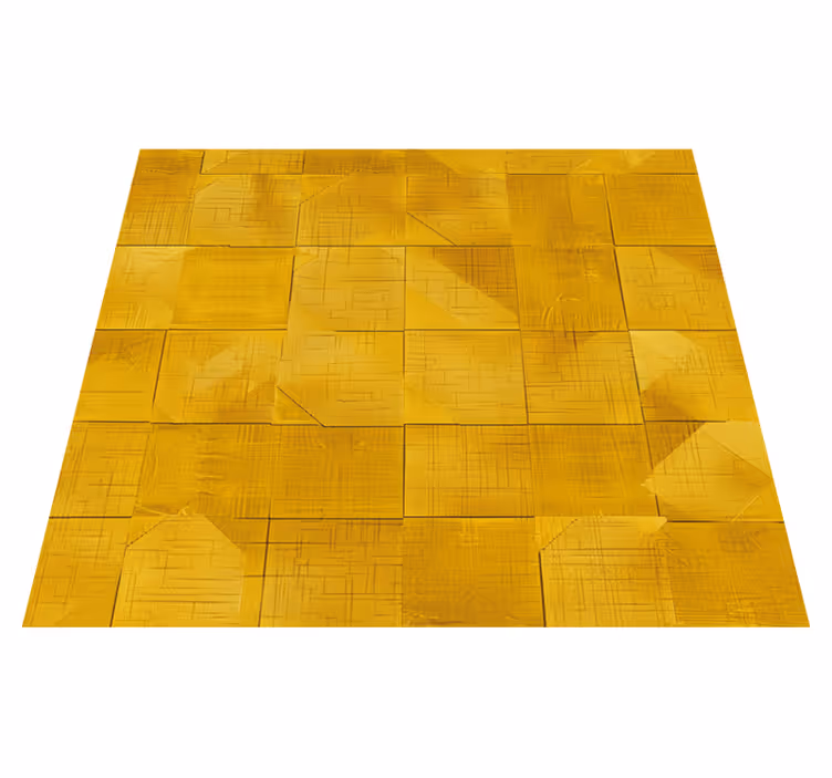 Vinyl Teppich gelb geometrische quadrate - TenStickers