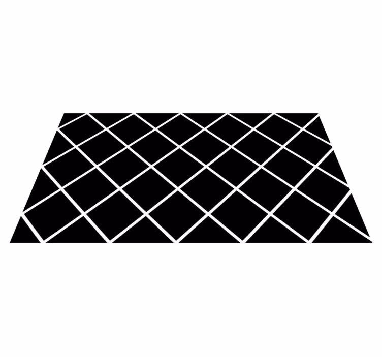 Vinyl Teppich schwarz moderne geometrische Linien - TenStickers