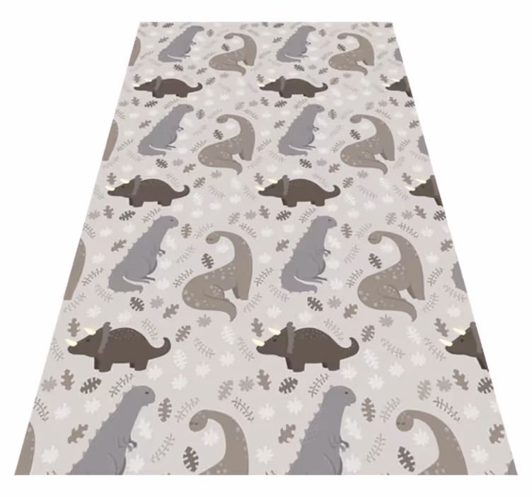 Vinyl Teppich Tiere dinosaurier graues muster - TenStickers