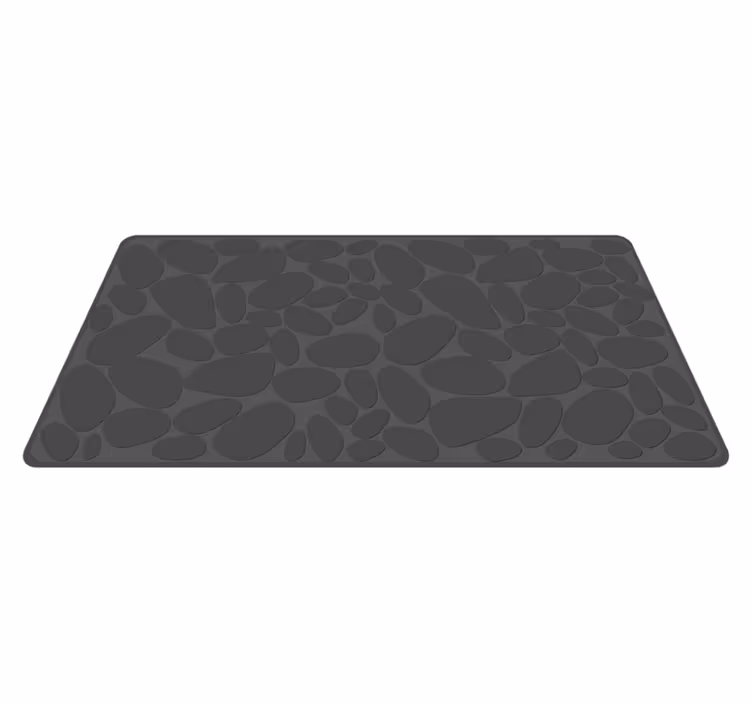 Vinyl Teppich Bad grauer felseffekt - TenStickers