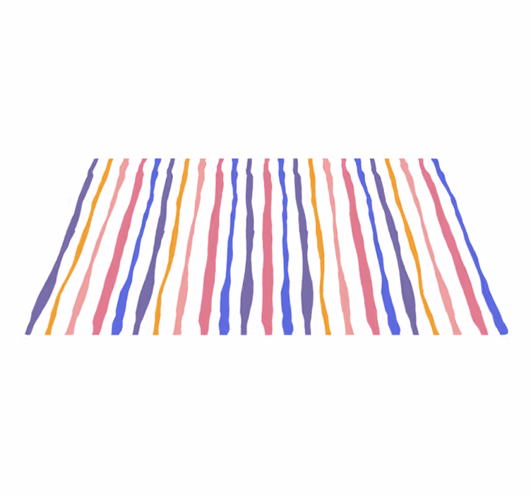 Vinyl Teppich Bad bunte breite streifen - TenStickers
