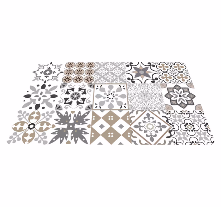 Vinyl Teppich Küche graues mosaik - TenStickers