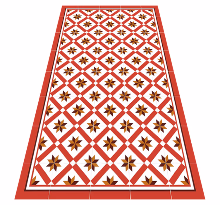 Vinyl Teppich Küche hydraulisch rot - TenStickers