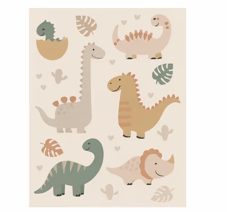 Vinyl Teppich kindlich beiges jura-design - TenStickers