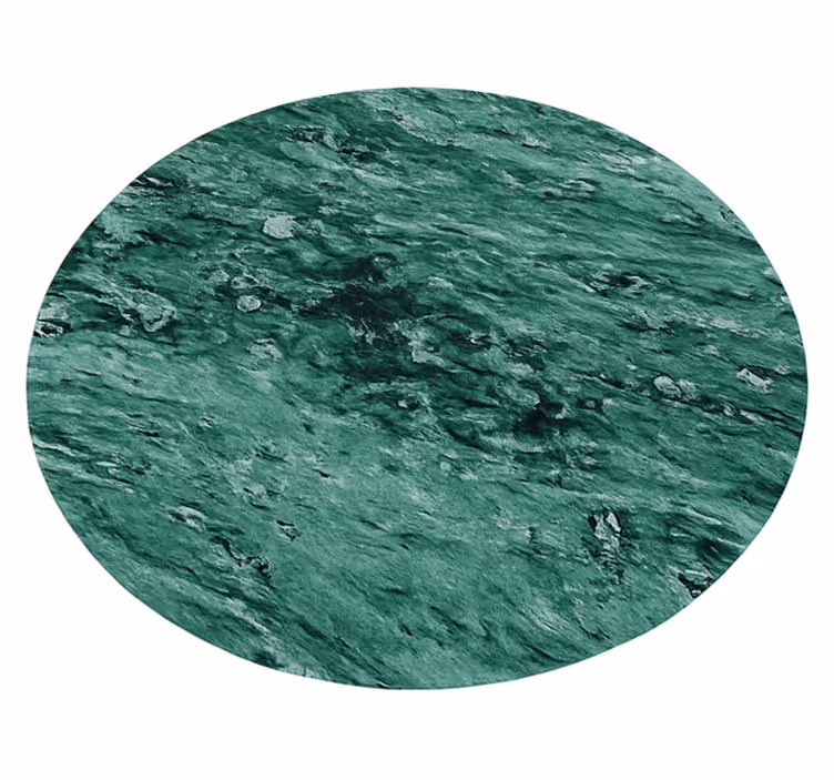 Vinyl Teppich grün eleganter marmoreffekt - TenStickers