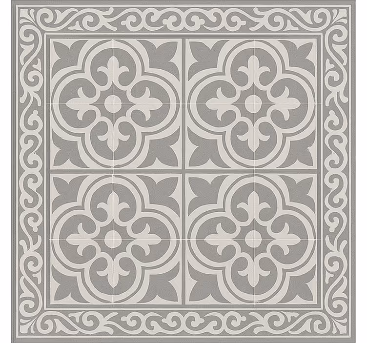 Vinyl Teppich quadratisch elegante graue fliesen - TenStickers