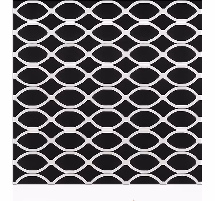 Vinyl Teppich Esszimmer monochromes ovales design - TenStickers