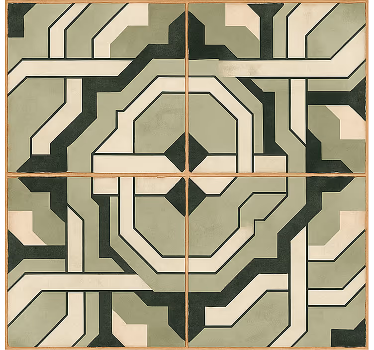 Vinyl Teppich Esszimmer marokkanisches geometrisches flechtwerk - TenStickers