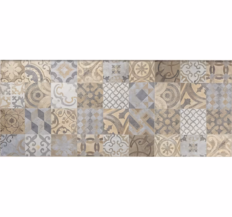 Vinylteppich Mosaik cementine arancioni - TenStickers