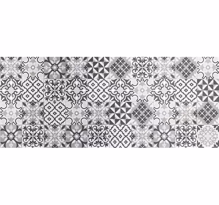 Vinyl Teppich Fliesenoptik crearreda gris - TenStickers
