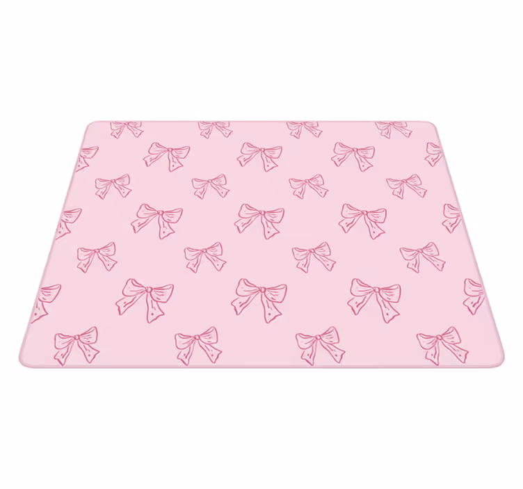 Vinyl teppich rosa mit rosa schleifenmuster - TenStickers