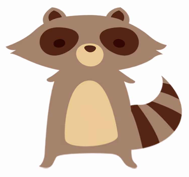 Vinyl teppich tiere waschbär design - TenStickers