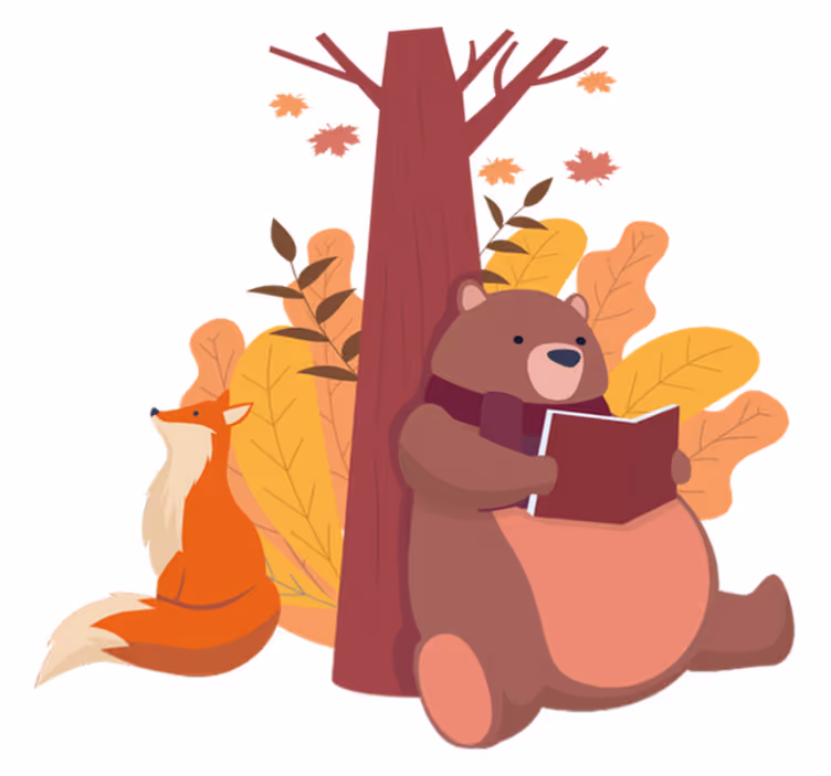 Vinyl teppich tiere baum mit tieren - TenStickers