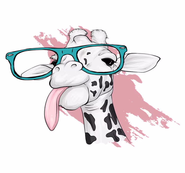 Vinyl teppich tiere giraffen spritzer - TenStickers