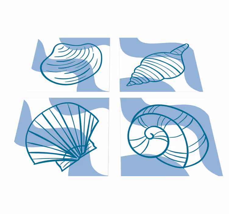 Vinyl teppich tiere muschelmuster - TenStickers