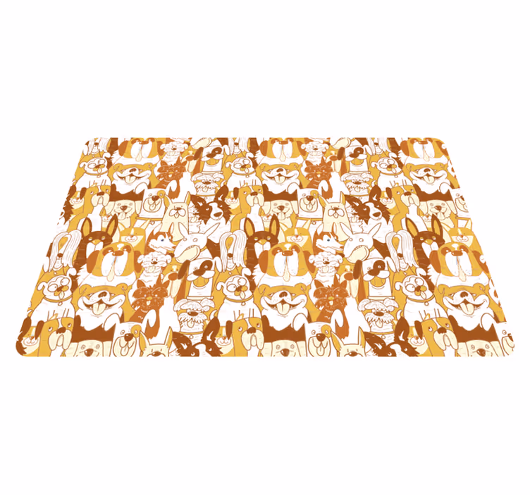 Vinyl teppich tiere hunde party - TenStickers