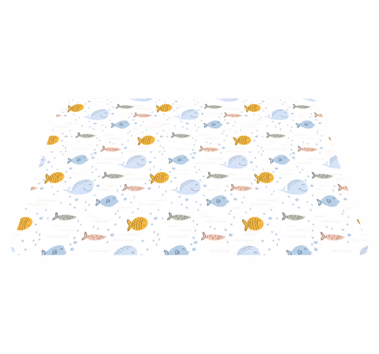 Vinyl teppich tiere bunte cartoon fische - TenStickers