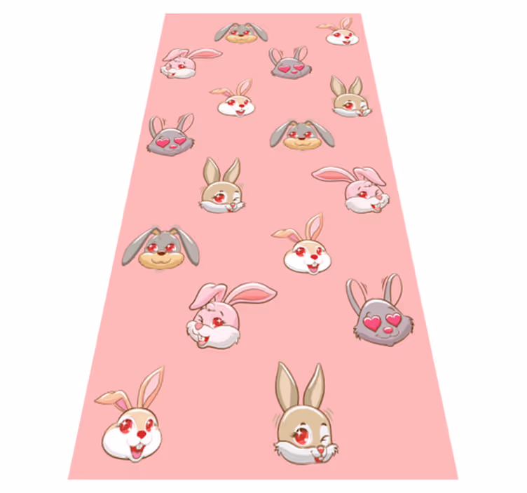 Vinyl teppich tiere mit hasen clipart set - TenStickers