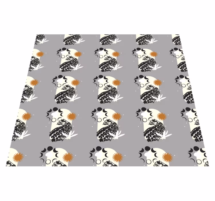 Vinyl teppich tiere schwarzleopard im mondmuster - TenStickers