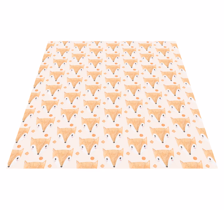 Vinyl teppich tiere mit fuchs-muster - TenStickers