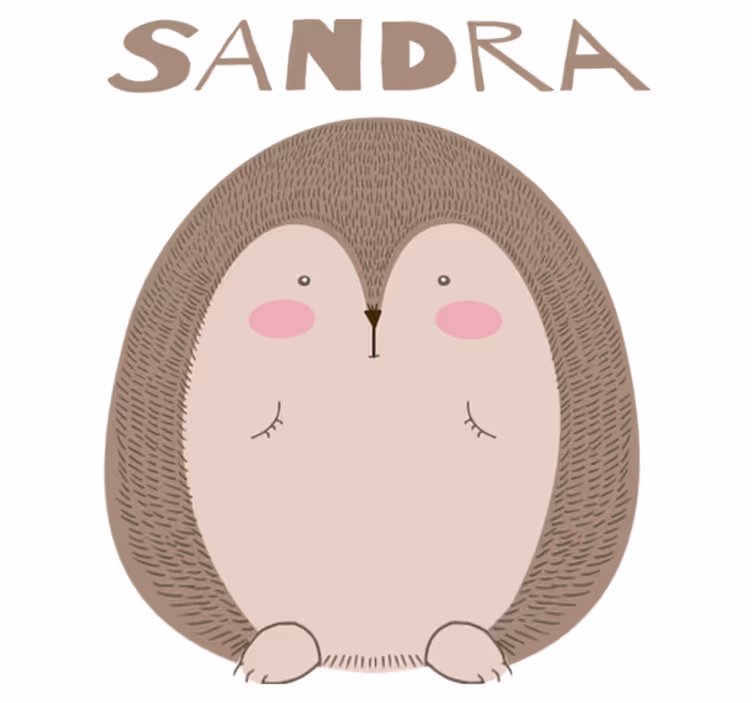 Vinyl teppich tiere mit niedlichem igel charakter - TenStickers