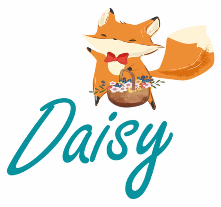 Vinyl teppich tiere mit verspieltem fuchscharakter - TenStickers