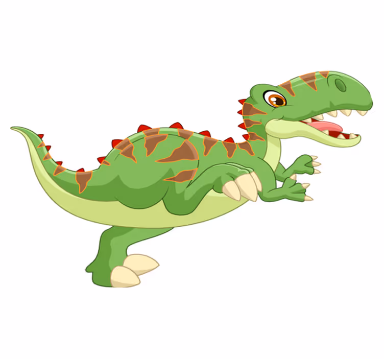 Vinyl teppich tiere freundlicher dinosaurier charakter - TenStickers
