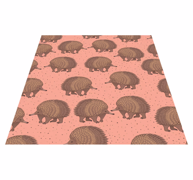 Vinyl teppich tiere igelmuster hintergrund - TenStickers