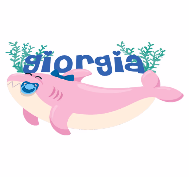 Vinyl teppich tiere im fröhlichen hai design - TenStickers