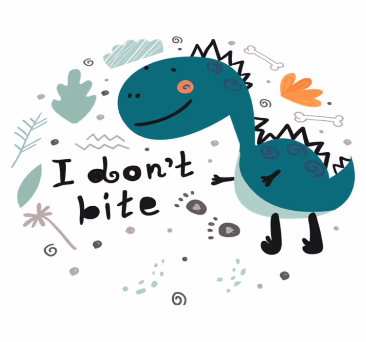Vinyl teppich tiere freundlicher cartoon dinosaurier - TenStickers