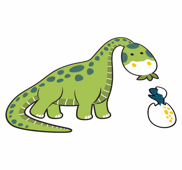 Vinyl teppich tiere süßes dinosaurierküken - TenStickers